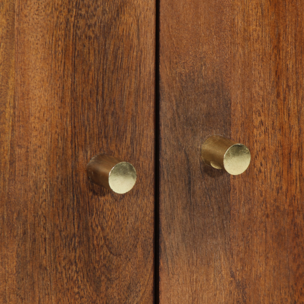 Висок шкаф с рафт Кафяво 60 x 33 x 100 см Солидно мангово дърво