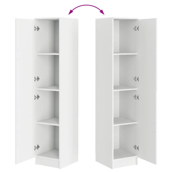 Висок шкаф Бяло 35 x 39 x 168 см