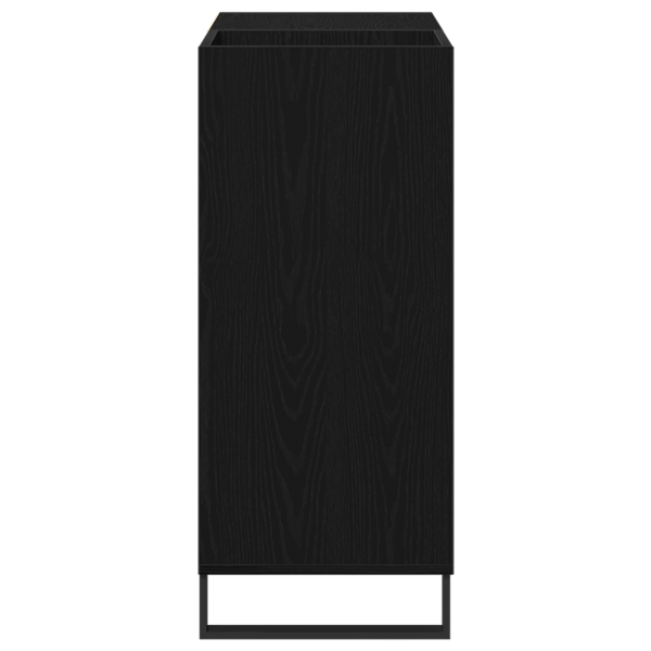 Шкаф за грамофонни плочи с рафт Черния дъб 85 x 38 x 89 см