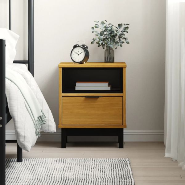 Нощно шкафче FLAM 40x35x50 см бор масив