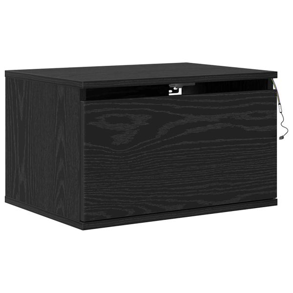 Стенен шкаф за нощно шкафче 2 pcs Черния дъб 50 x 36 x 30 см