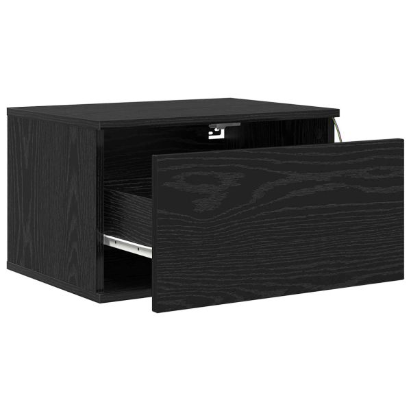 Стенен шкаф за нощно шкафче 2 pcs Черния дъб 50 x 36 x 30 см