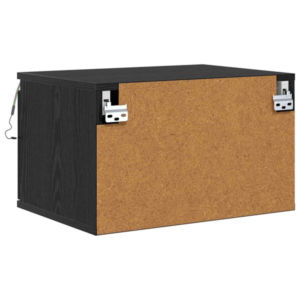 Стенен шкаф за нощно шкафче 2 pcs Черния дъб 50 x 36 x 30 см