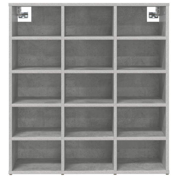 Шкаф за обувки Бетонно сиво 77,5 x 30 x 83,5 см Инженерно дърво