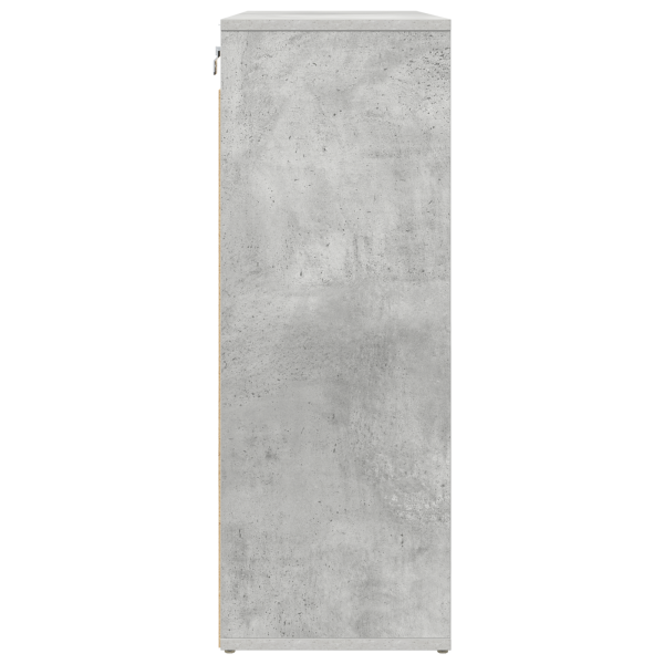 Шкаф за обувки Бетонно сиво 77,5 x 30 x 83,5 см Инженерно дърво