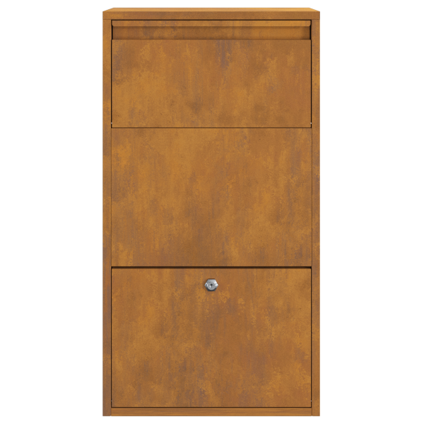 Пощенска кутия за пратки с врата Ръждясало 44 x 22 x 82 см