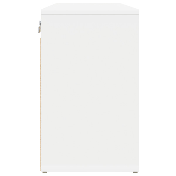 Шкаф за обувки с рафт Бяло 77,5 x 30 x 51 см Инженерно дърво