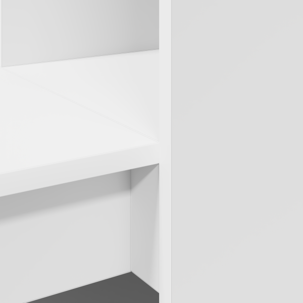 Бюро с рафт Бяло 122 x 67 x 145 см Инженерно дърво