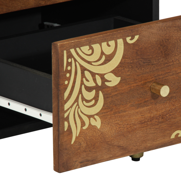 Служебен шкаф Кафяво 40 x 33 x 75 см Солидно мангово дърво