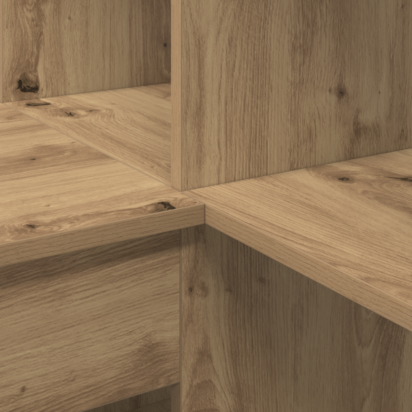 Ъглово бюро с рафт Дъб 101,5 x 149,5 x 149,5 см Инженерно дърво