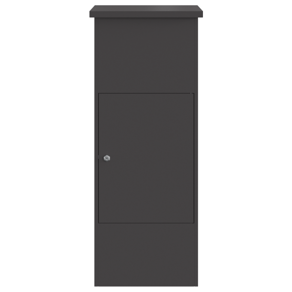 Пощенска кутия за пратки Черно 44,5 x 29 x 110,5 см Стомана