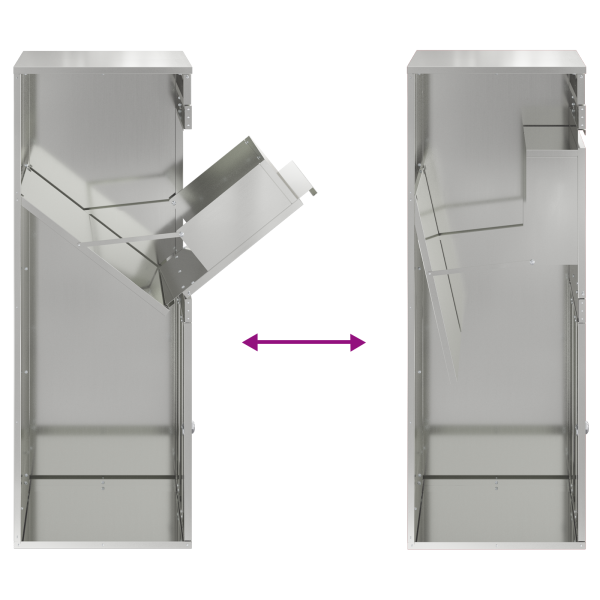 Пощенска кутия за пратки с врата Сребристо 47,5 x 38 x 59 см