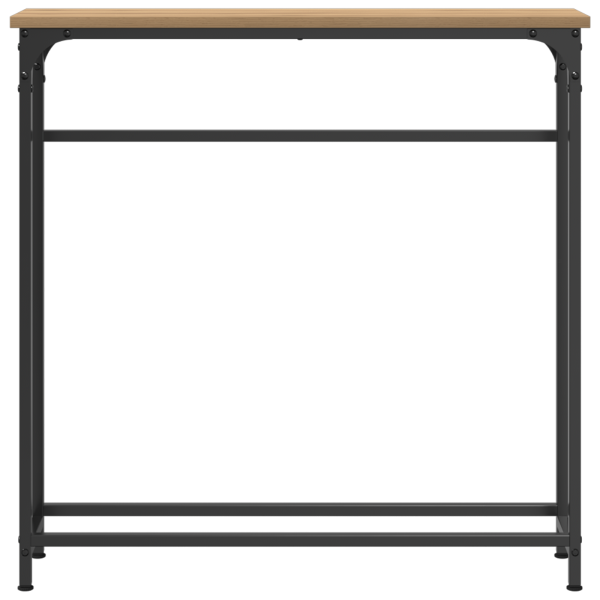 Конзолна маса с рафт Дъб 75 x 19,5 x 75 см Инженерно дърво