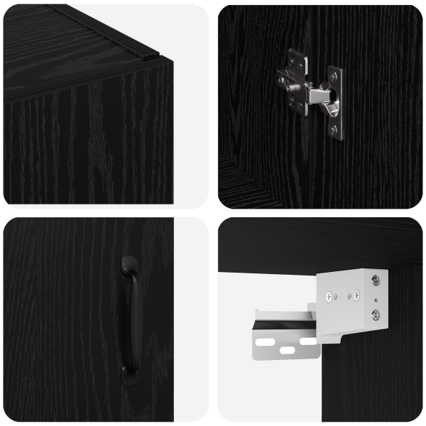 Стенен шкаф Черния дъб 69,5 x 34 x 90 см Инженерно дърво