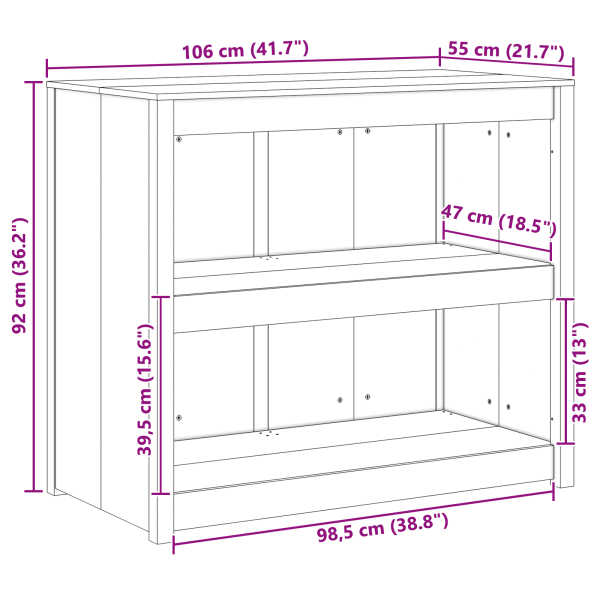 Кухненски шкаф с рафт MEPPEL Кафяв дъб 106 x 55 x 92 cm