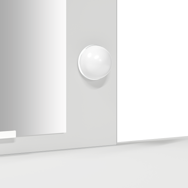 Тоалетка със съхранение Бяло 102 x 33 x 135 см Инженерно дърво