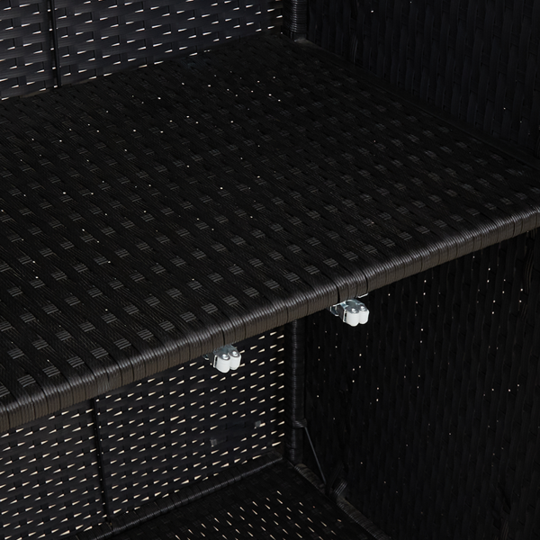 Шкаф за съхранение с рафт с врата Черно 100 x 36 x 102 см Ратан