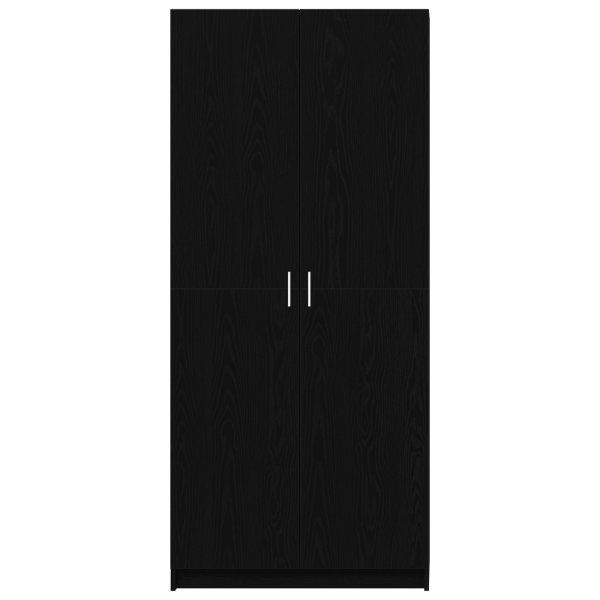 Гардероб с рафт Черния дъб 80 x 50,5 x 180 см Инженерно дърво