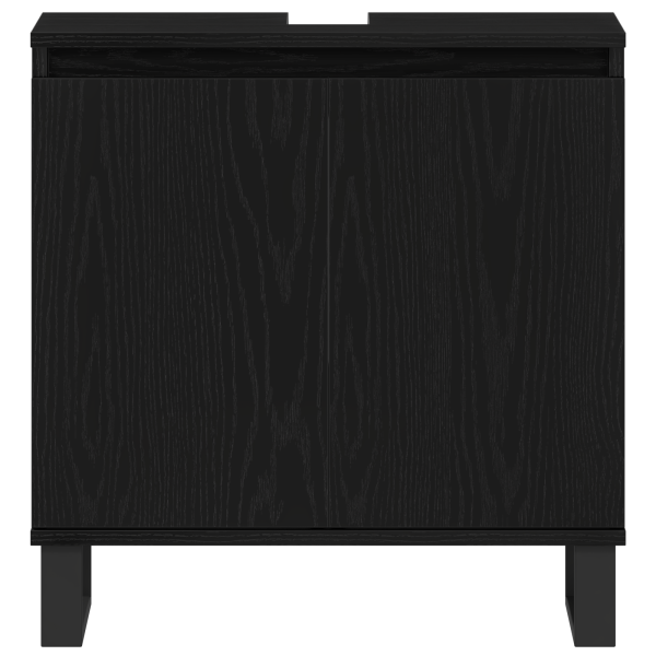 Комплект мебели за баня Монтиране на стена 3 pcs Черния дъб