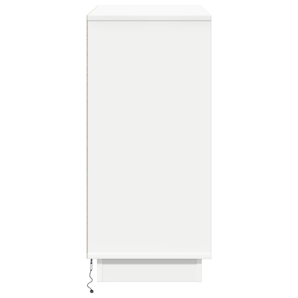 LED конзолна маса Бяло 71 x 34,5 x 75 см Инженерно дърво