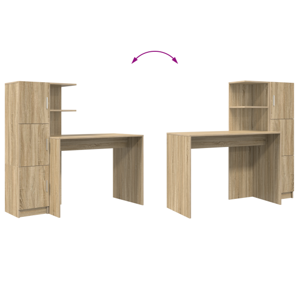 Бюро 2 pcs Сонома дъб