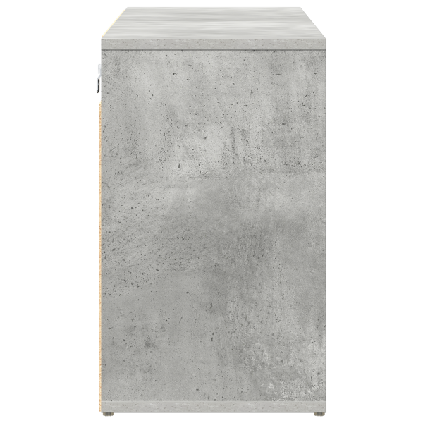 Шкаф за обувки Бетонно сиво 103 x 30 x 51 см Инженерно дърво