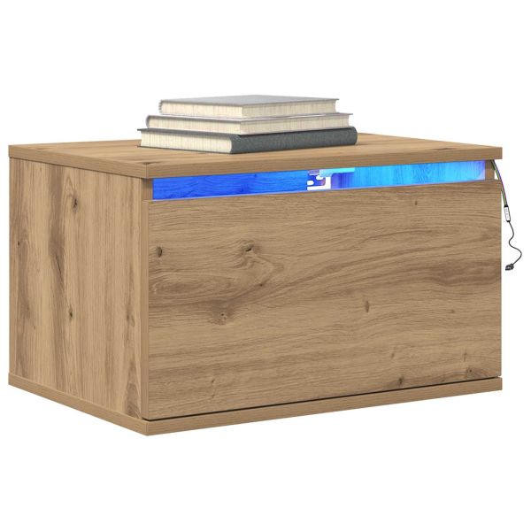 Стенен шкаф за нощно шкафче 2 pcs Дъб 50 x 36 x 30 см