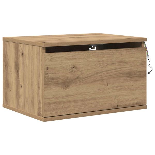 Стенен шкаф за нощно шкафче 2 pcs Дъб 50 x 36 x 30 см