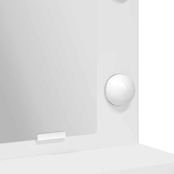 Тоалетка с рафт Бяло 50 x 41 x 135 см Инженерно дърво