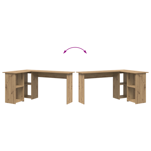 Бюро с рафт Дъб 142 x 102 x 73 см Инженерно дърво