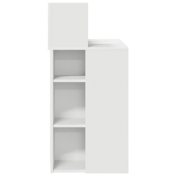 Бюро с рафт Бяло 90 x 48 x 101,5 см Инженерно дърво