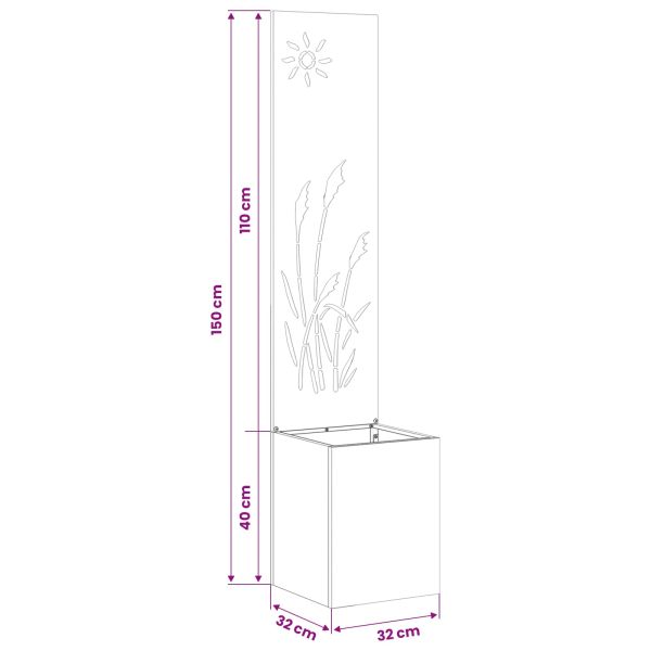 Екран за градинска неприкосновеност Сребрист 32 x 150 см