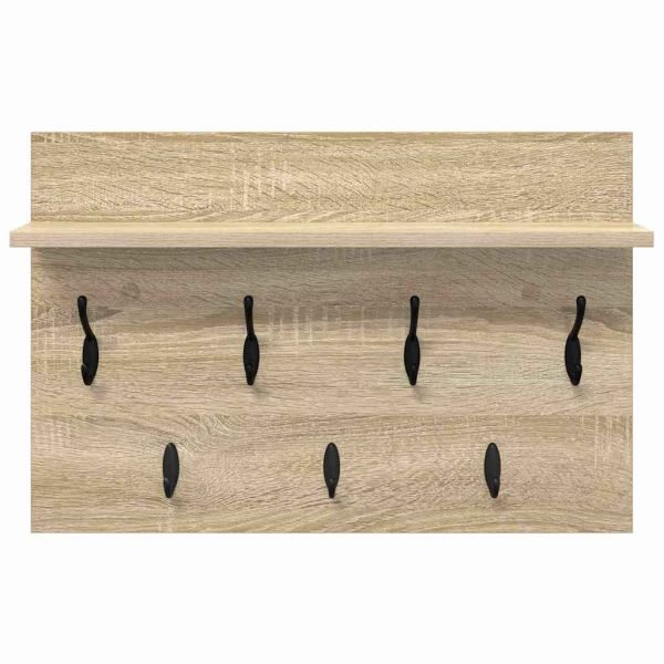 Стенен закачалка за палта с рафт Сонома дъб 60 x 40 x 12 cm