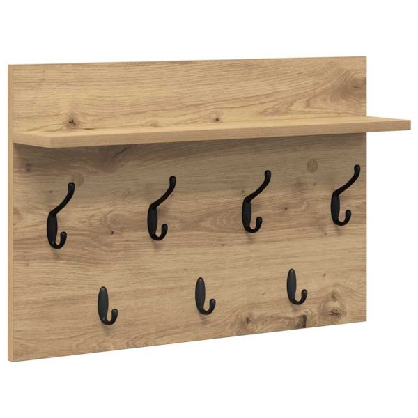 Стенен закачалка за палта Дъб 60 x 40 x 12 cm Инженерно дърво