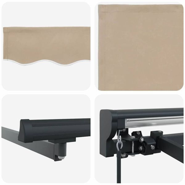 Рамка за сенник Бежово 400 × 300 cm Полиестер с PU покритие