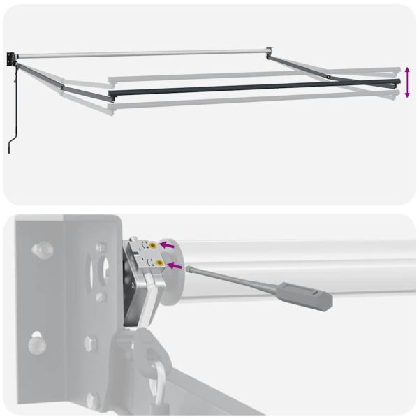 Автоматично прибираща се тента, кафява, 400x300 см