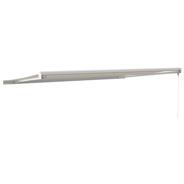 Прибираща се тента кремава 5x3 м плат и алуминий