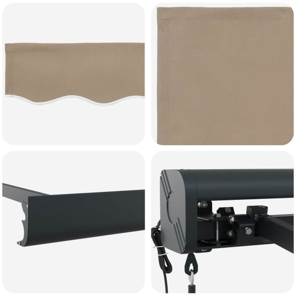 Сенник Бежово 350 x 250 cm Полиестер и алуминий