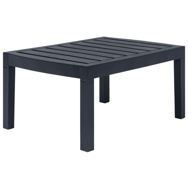 Градински комплект, 3 части, пластмаса, антрацит