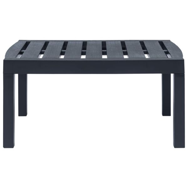 Градински комплект, 3 части, пластмаса, антрацит