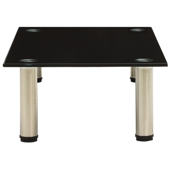 ТВ поставка, черна, 60x35x17 см, закалено стъкло