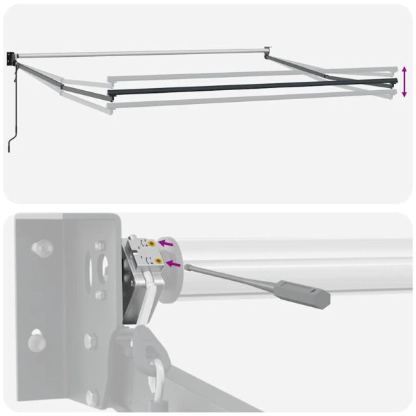 Автоматично прибираща се тента, кафяв, 300x250 см