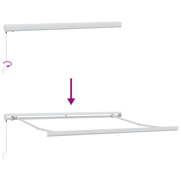 Ръчно прибираща се тента, кафява, 300x250 см