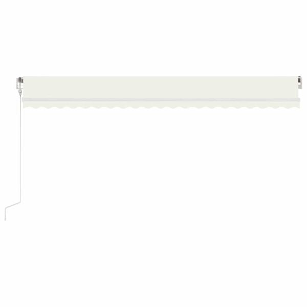 Автоматичен сенник LED сензор за вятър 500x300 см кремав