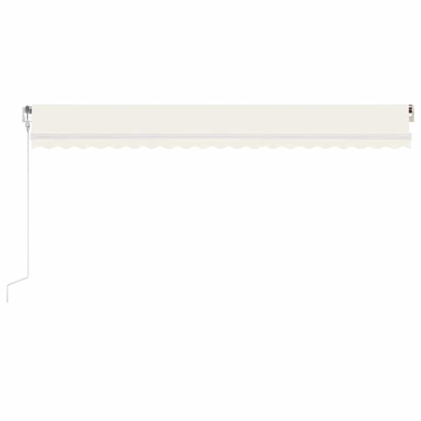 Автоматичен сенник LED сензор за вятър 500x350 см кремав