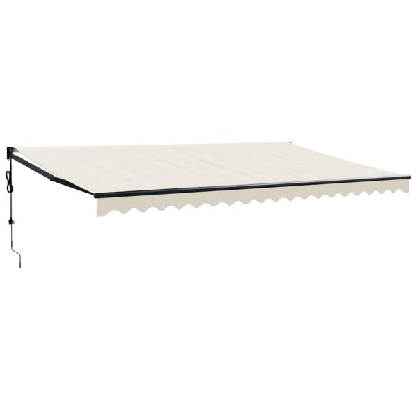 Автоматично прибираща се тента, кремаво, 5x3 м