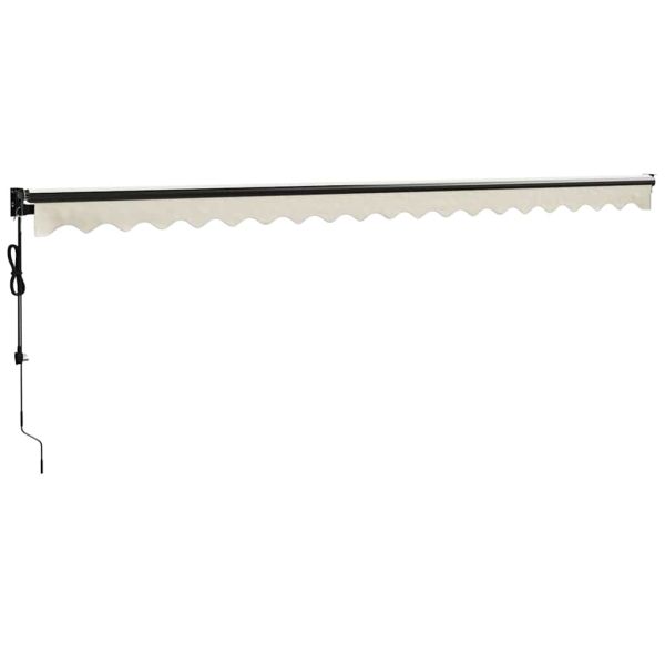 Автоматично прибираща се тента, кремаво, 5x3 м