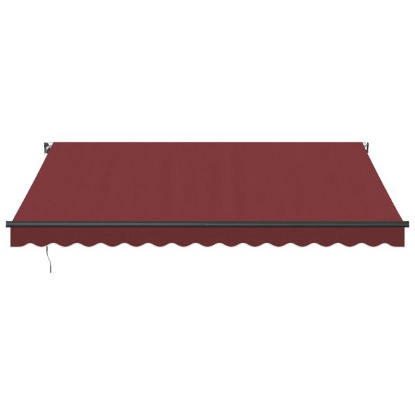 Ръчно прибираща се тента, бордо, 400x350 см