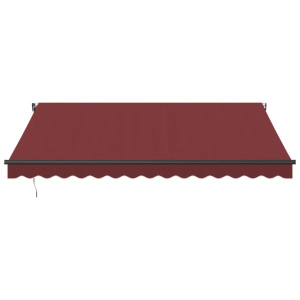 Автоматично прибираща се тента, бордо, 400x350 см