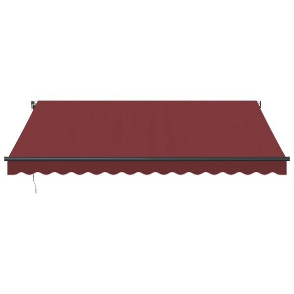 Автоматично прибираща се тента с LED, бордо, 400x350 см